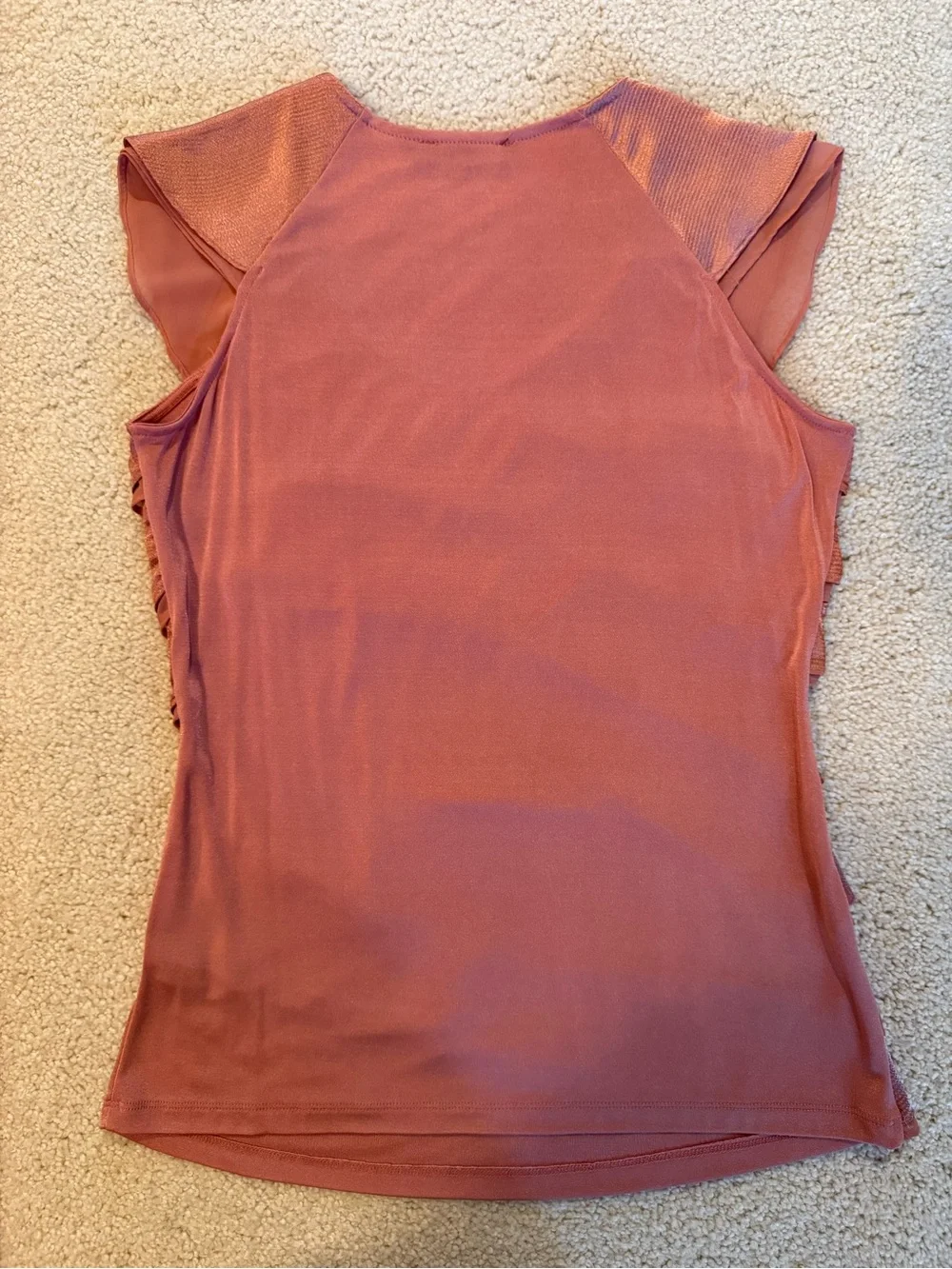 Coral Ruffle Blouse - Picture 4 of 4